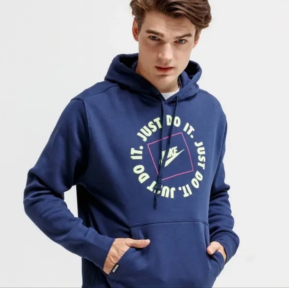 nike just do it hoodie blue